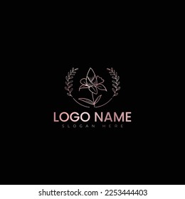 Beauty Flower logo vector illustration design