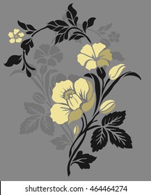 Beauty flower motif for design.