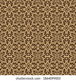 The beauty flower motifs on Jember batik with smooth mocca color design.