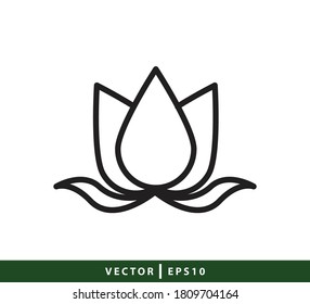 Beauty flower nature flat style illustration