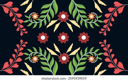 Beauty Flower ornate pattern background