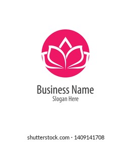 Beauty flowers logo template vector icon