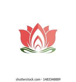 Beauty flowers logo template vector icon 