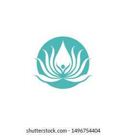 Beauty flowers logo template vector icon