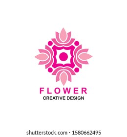 Beauty flowers logo Template Vector
