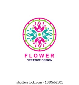 Beauty flowers logo Template Vector
