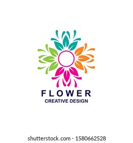 Beauty flowers logo Template Vector
