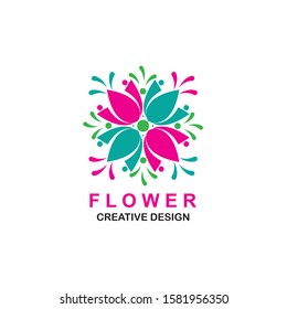 Beauty flowers logo Template Vector
