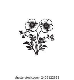 Beauty Flowers Vector icon design Template floral garden ornament.