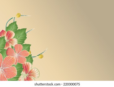 Beauty of flowers,beautiful blooming hibiscus, tropical flower