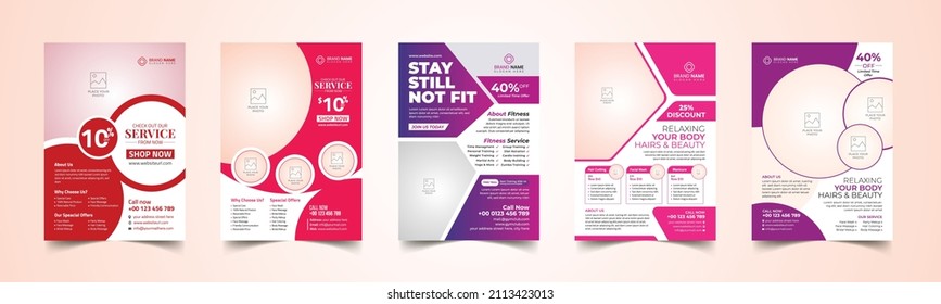 Beauty Flyer And Spa Flyer Template. Editable Poster, Brochure Cover For Beauty Spa Business
