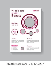 Beauty flyer template design with good look