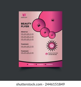 Diseño de Vector de Plantilla de volante de belleza