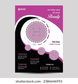 Beauty flyer vector template design