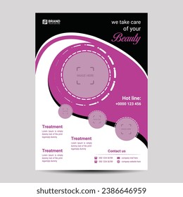 Beauty flyer vector template design
