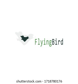 Beauty Flying bird, Silhouette Logo design