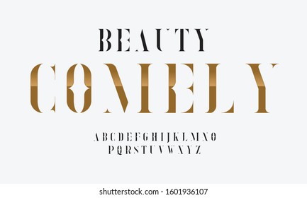 Beauty font serif collection. Decorative typography set.