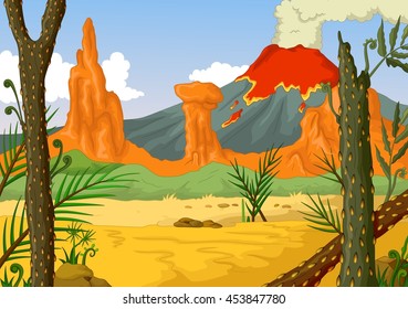 beauty forest with landscape background