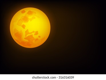 beauty full moon vector