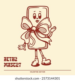 Beauty gift retro mascot for valentines day