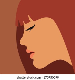 Beauty girl face 