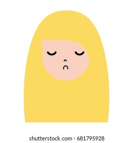 beauty girl face with hairstyle design