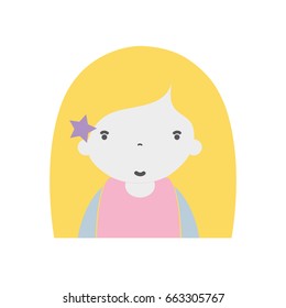 beauty girl with hairstyle to kawaii avatar