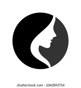 Beauty Girl logo for Spa company. Vector EPS08.