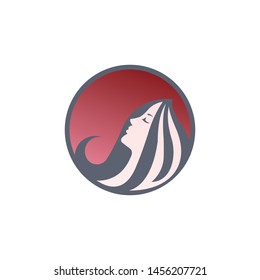 a beauty girl logo template