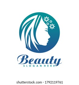 Beauty girl logotype. Elegant logos for businesses related to women's beauty, models and hairstyles, such as logos for beauty salons, massage, cosmetics and spa,Beauty logo vector template