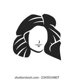 beauty girl salon template Isolated. Brand Identity. Icon Abstract Vector graphic