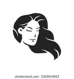 beauty girl salon template Isolated. Brand Identity. Icon Abstract Vector graphic