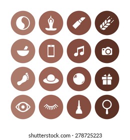 beauty, glamour icons universal set for web and mobile