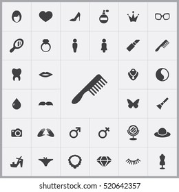 beauty, glamour icons universal set for web and mobile