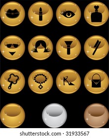 Beauty Gold Button Set
