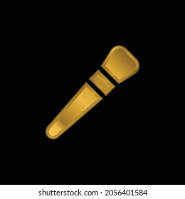 Beauty gold plated metalic icon or logo vector