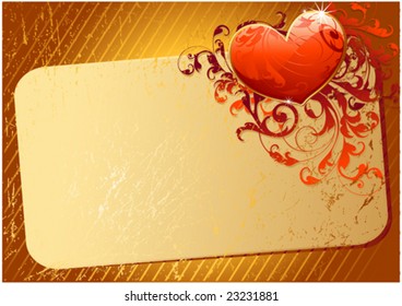 Beauty goldie valentine vector card or sale banner