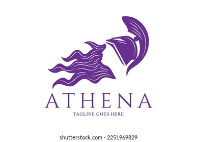 Beauty Greek Woman Girl Lady God of War Athena Hair Logo