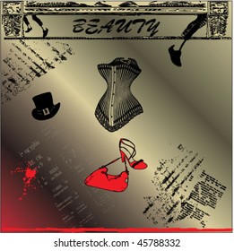 beauty grunge background vector