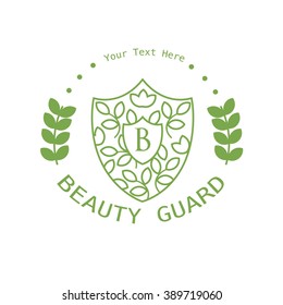 Beauty Guard logo template. Vector logo