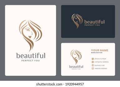 beauty hair logo design for salon, hairdresser, makeover, beauty care, haircut.