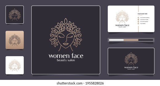 Beauty hair logo for salon, makeover, hair stylist, hair cut