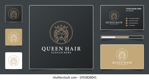 Beauty hair logo for salon, makeover, hair stylist, hair cut