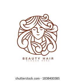 Continuous Fashion One Line Drawing Hair Stock Vector (Royalty Free ...