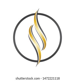 beauty hair logo vector template