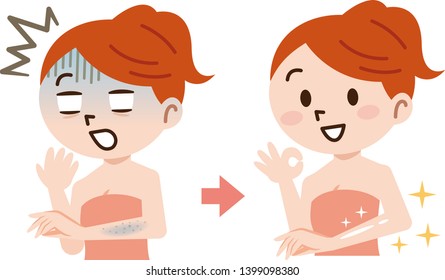 Beauty Hair Removal Arms Women Illustrations Stock Vector (Royalty Free ...