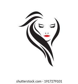 Beauty hair and salon logo images illustration design