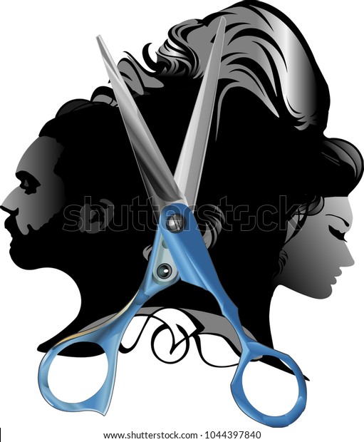 Beauty Hair Salon Man Woman Unisex Stock Vector Royalty Free