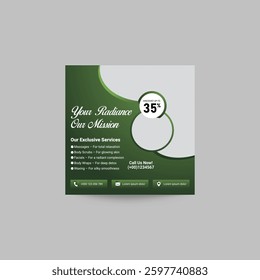 Beauty Hair Salon Spa Skin Care Cosmetic Flyer Poster Template