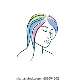 Beauty Hair Salon woman vector illustration